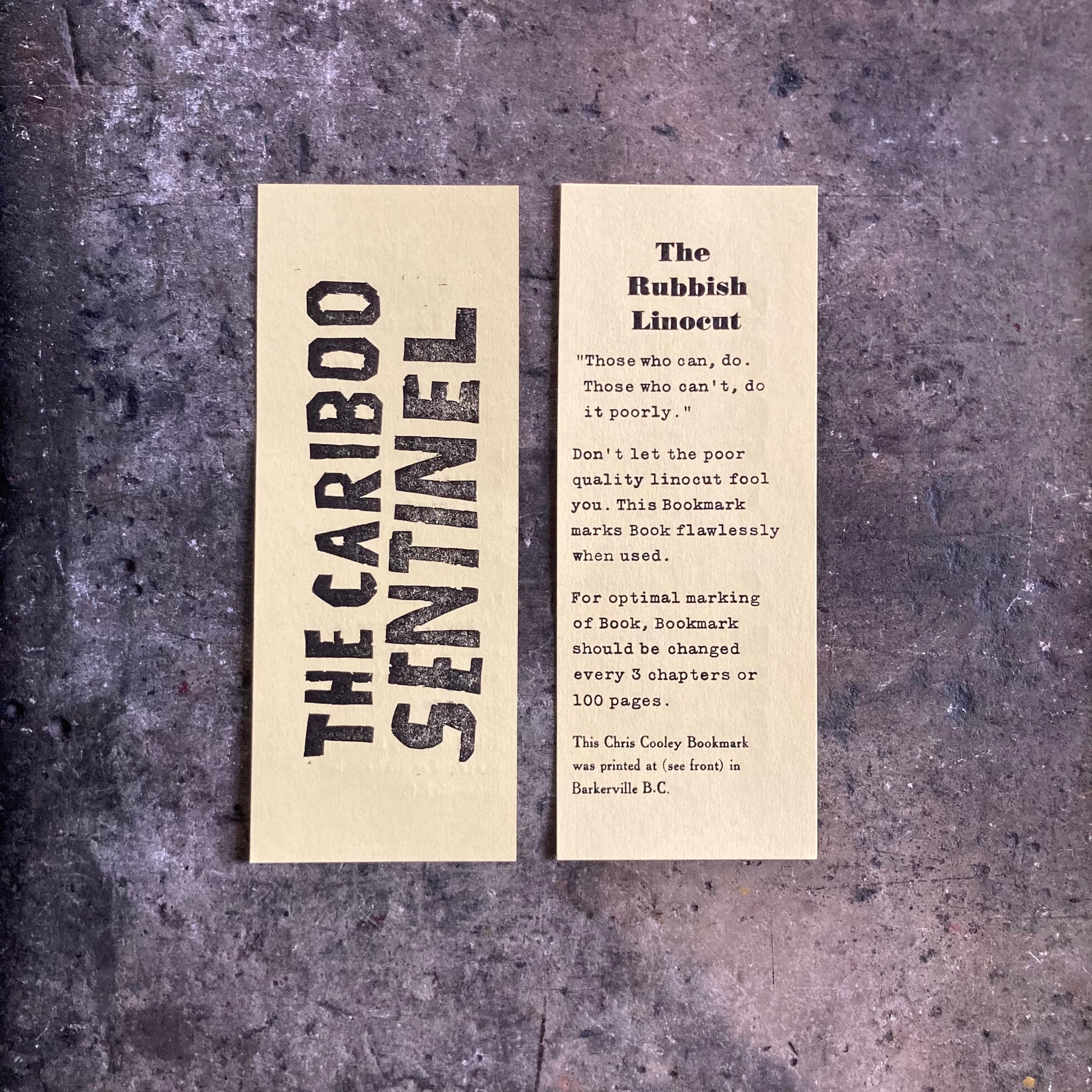 Letterpress Bookmarks