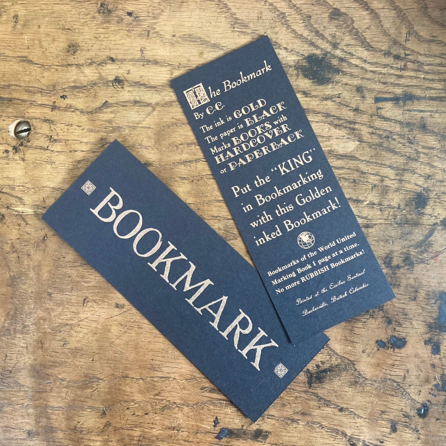 Letterpress Bookmarks